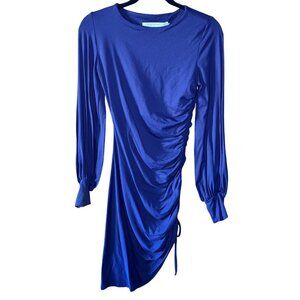 Susana Monaco Eggplant Gathered Sleeve Dress- Size S New